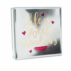 Grandma by Reflections of You - 6" Lit-Mirrored Plaque