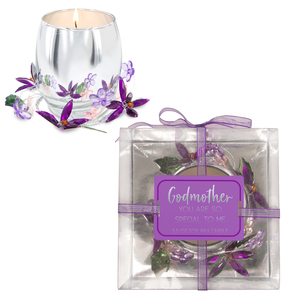 Godmother Purple Flower by Reflections of You - 3.5 oz 100% Soy Wax Candle Scent: Jasmine