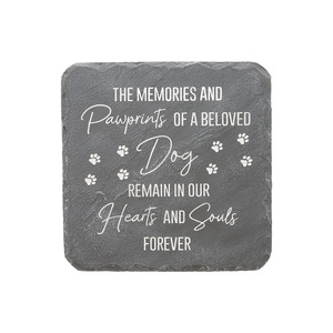 Dog Memorial by Stones with Stories - 7.75" x 7.75" Garden Stone