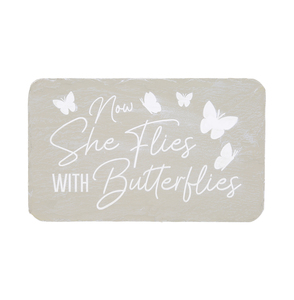 Butterflies by Stones with Stories - 7" x 4.25" Garden Stone