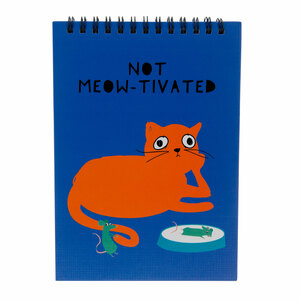 Not Meow-tivated by Fugly Friends - 5" X 7" Notepad