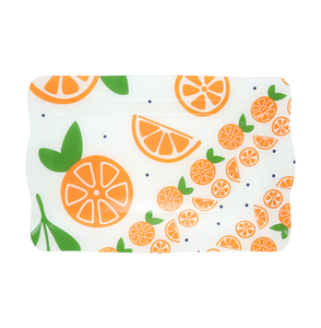 Oranges by Fruitful Livin' - 16.75" x 11" Glass Serving Tray