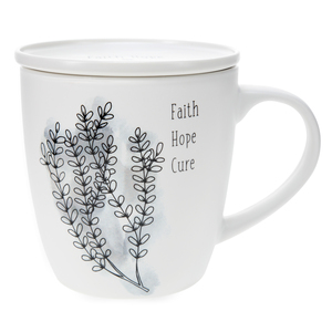 Faith Hope Cure by Faith Hope and Healing - 17 oz Cup with Coaster Lid