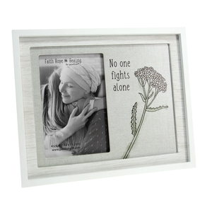 No One Fights Alone by Faith Hope and Healing - 9.75" x 8.25" Frame
(Holds 4" x 6" Photo)