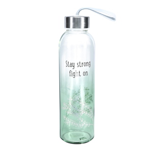 Stay Strong by Faith Hope and Healing - 16.5 oz Glass Water Bottle