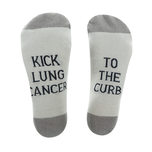 Lung Cancer by Faith Hope and Healing - S/M Unisex Sock