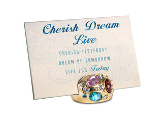 Cherish Dream, Live by Simply Shining - 5" x 7" Jeweled Photo Frame