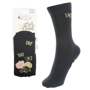 Sister  by Heartful Love - Ladies Cotton Blend Sock