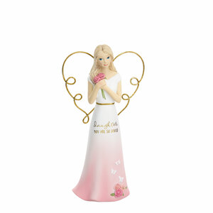Daughter by Heartful Love - 5.5" Angel Holding Flowers