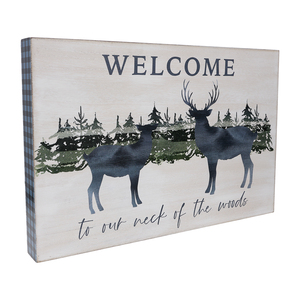 Welcome by Wild Woods Lodge - 15" x 10" MDF Plaque