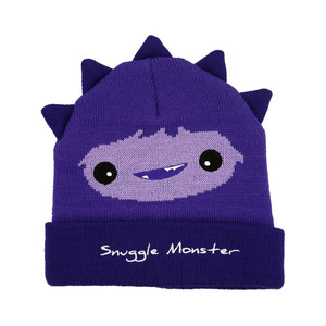 Purple Snuggle Monster by Monster Munchkins - One Size Fits All Baby Hat
