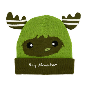 Green Silly Monster by Monster Munchkins - One Size Fits All Baby Hat