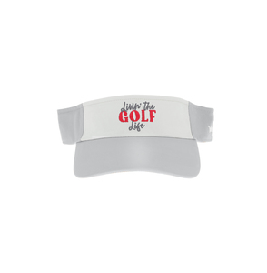 Golf Life by Queen of the Green - MHS - Light Gray with White Adjustable Visor