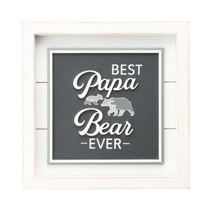 Best Papa Bear by Camo Community - 10" MDF Plaque