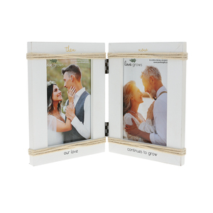 Then & Now by Love Grows - 5.5" x 7.5" Hinged Frame
(Holds 2 - 4" x 6" Photos)