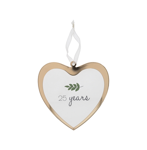 25 Years by Love Grows - 4.75" Glass Ornament
