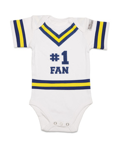 Blue & Gold by Itty Bitty & Pretty - 0-6 Months Infant Onesie