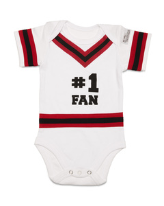 Red & Black by Itty Bitty & Pretty - 0-6 Months Infant Onesie