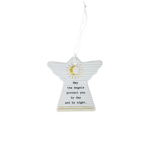 Angels Protect by Thoughtful Words - 3" Hanging Angel Plaque