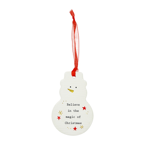 Believe by Thoughtful Words - 3.75" Snowman Ornament