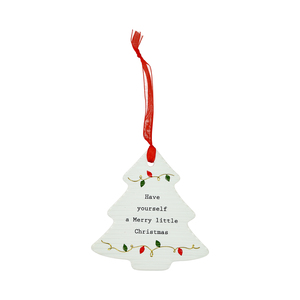 Merry Little Christmas by Thoughtful Words - 3.75" Christmas Tree Ornament