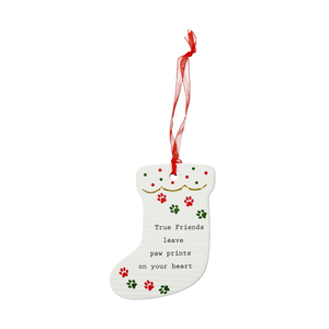 Paw Prints by Thoughtful Words - 3.75" Stocking Ornament