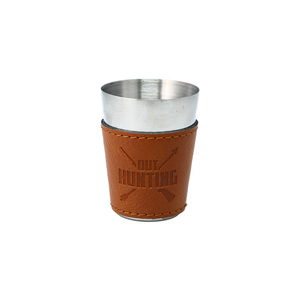Out Hunting by Man Out - Stainless Shot Glass with Sleeve