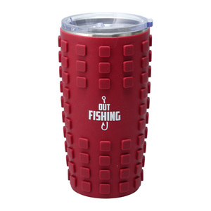 Out Fishing by Man Out - 20 oz Travel Tumbler with 3D Silicone Wrap