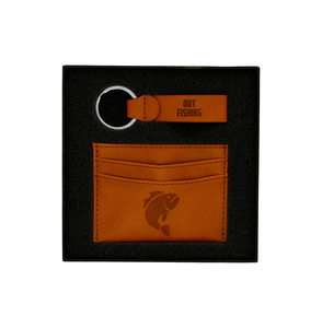 Fishing by Man Out - PU Leather Keyring & Wallet Set