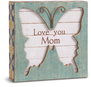 Mom by Simple Spirits - 4.5" Butterfly Plaque
