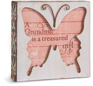Grandma by Simple Spirits - 4.5" Butterfly Plaque