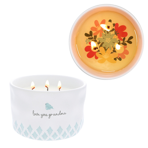 Love You Grandma by Grateful Garden - 12 oz - 100% Soy Wax Reveal Triple Wick Candle
Scent: Tranquility