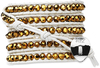 Gold Glamour-Met Gold Glass by H2Z - Wrap Bracelets - 