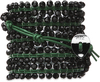 Kelly Shimmer-Black Glass by H2Z - Wrap Bracelets - 
