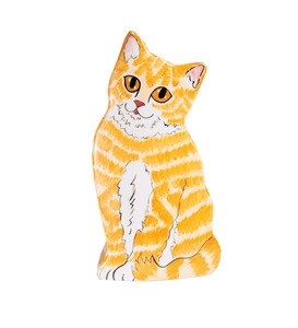 Julius - Orange Tabby by Rescue Me Now - 8.5" Small Cat Vase
