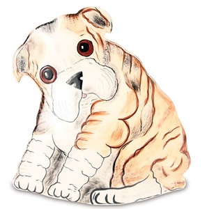 Winston - English Bulldog by Rescue Me Now - 7.5" Small Puppy Vase