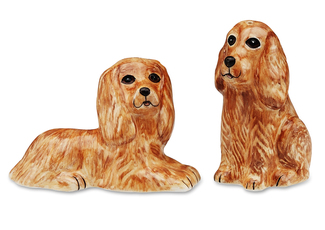Tanner & Mitzi- Cocker Span by Rescue Me Now - 3.25" Dog S & P Shaker Set