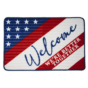 Welcome by Red, White, & Blue Crew - 27.5" x 17.75" Floor Mat