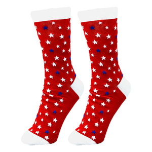 Camp by Red, White, & Blue Crew - S/M Unisex Cotton Blend Sock