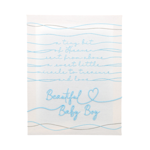 Beautiful Baby Boy by Threaded Together - 12" x 15" Embroidered Plaque