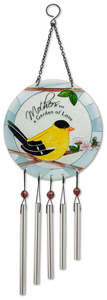 Mother by Peace Love & Birds - 8" Glass Windchime