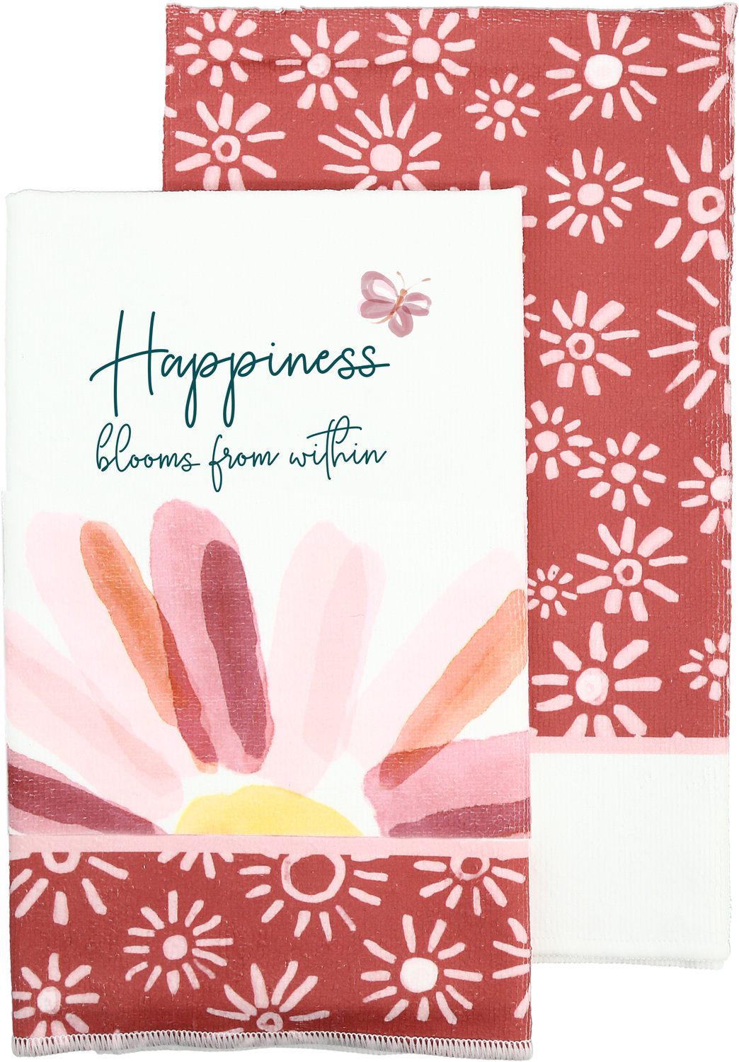 Happiness by Rosy Heart - Happiness - Tea Towel Gift Set (2 - 19.75" x 27.5")