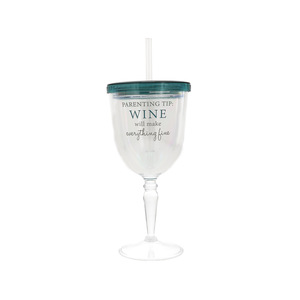 Parenting Tip by A-Parent-ly - 13 oz Acrylic Wine Tumbler