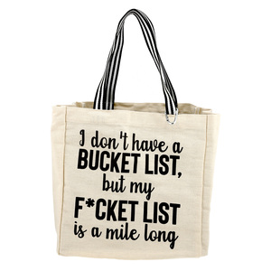 Bucket List by Check Me Out - 100% Cotton Twill Gift Bag