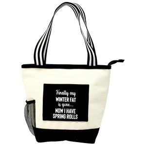 Winter Fat by Check Me Out - Insulated Canvas Lunch Tote