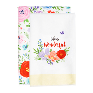 Wonderful Life by Bunches of Love - Tea Towel Gift Set
(2 - 19.75" x 27.5")