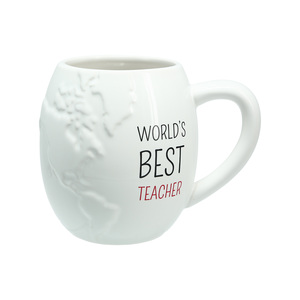 World's Best Teacher by Teachable Moments - 22 oz Embossed Mug