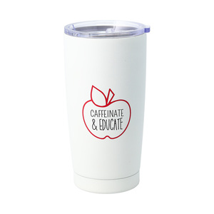 Caffeinate & Educate by Teachable Moments - 20 oz. Stainless Steel Travel Tumbler