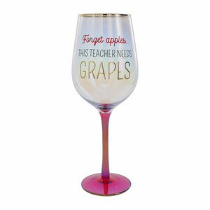 Forget Apples by Teachable Moments - 16 oz Wine Glass