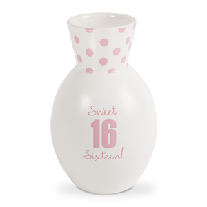 Sixteen by Happy Occasions - 6.5" Bone China Vase